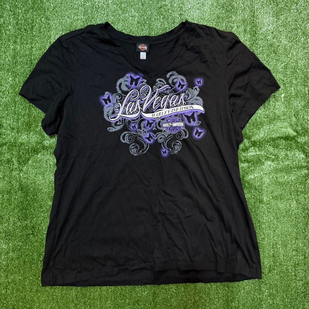 Harley-davidson Women's Black T-shirt